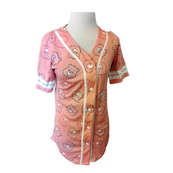 Care Bear Button Up Jersey Top - Picture 1 of 1